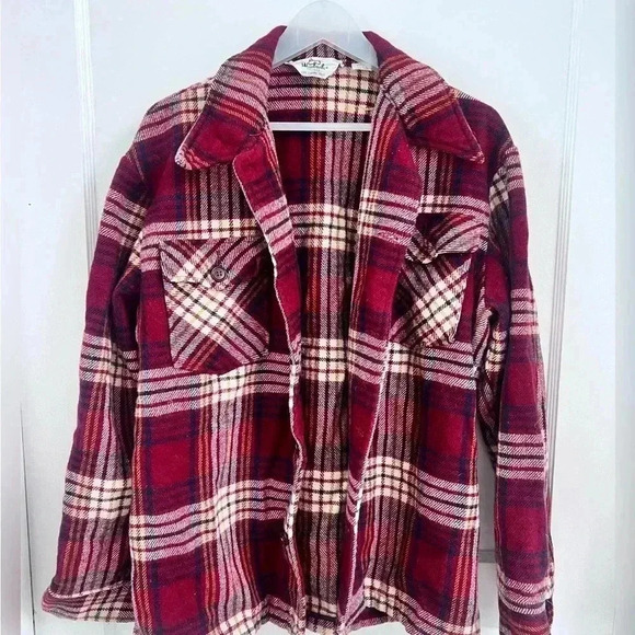 Rare Vintage WOOLRICH Buffalo
Plaid Wool Flannel Shirt Jacket Size M - Picture 4 of 4
